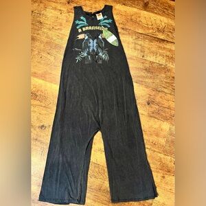 Farm Rio jumpsuit black and silk wash size small oversized